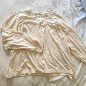 Long Sleeve Athleta Top in Cream, Size XL